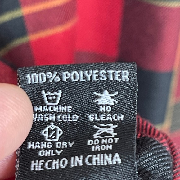 DIXXON Flannel Shirt Men's XL Red‎ Black Yellow Plaid Long Sleeve Button Up - Picture 9 of 9